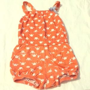 Gymboree Romper - orange/white
